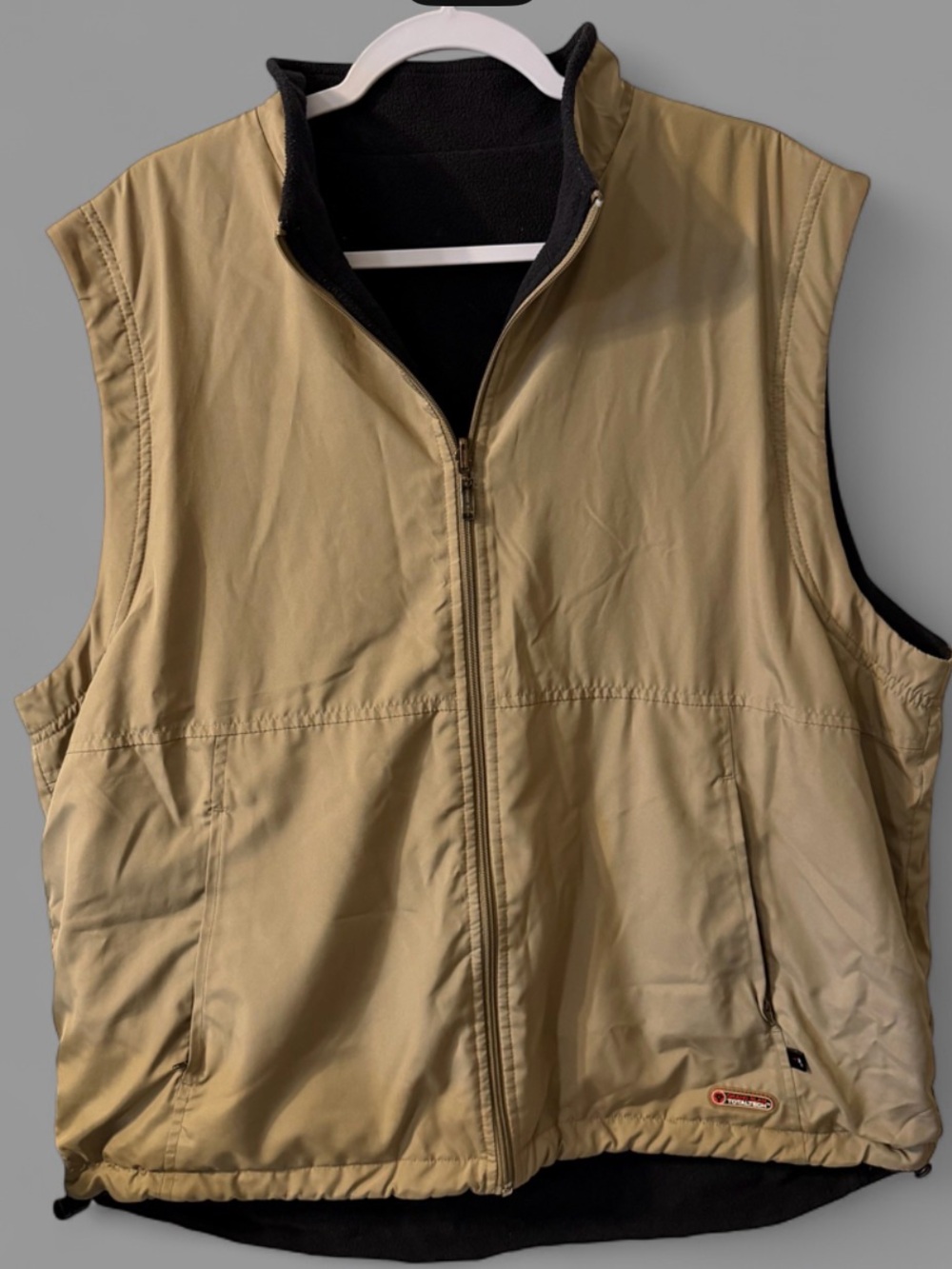 Grand Slam Khaki Reversible Vest with Black Lining